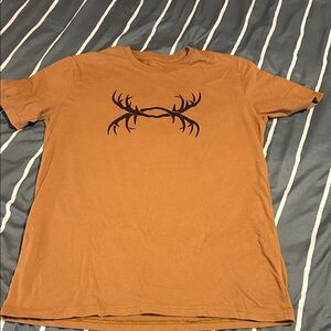 Under Armour Tan T-Shirt with Antler Graphic